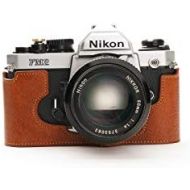 TP Original Handmade Genuine Real Leather Half Camera Case Bag Cover for Nikon FM2 FM FM2n FE FE2 Rufous Color