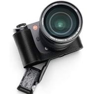 TP Original Handmade Genuine Real Leather Half Camera Case Bag Cover for Leica SL2 Black Color