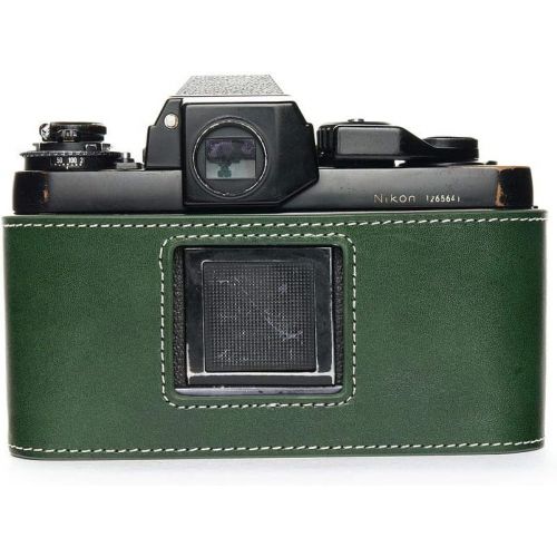  TP Original Handmade Genuine Real Leather Half Camera Case Bag Cover for Nikon F3 F3HP F3AF F3T Green Color