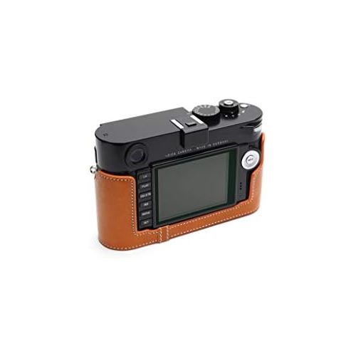  TP Original Handmade Genuine Real Leather Half Camera Case Bag Cover for Leica M M240 M240-P M246 M-P MM MP M262 Sandy Brown Color