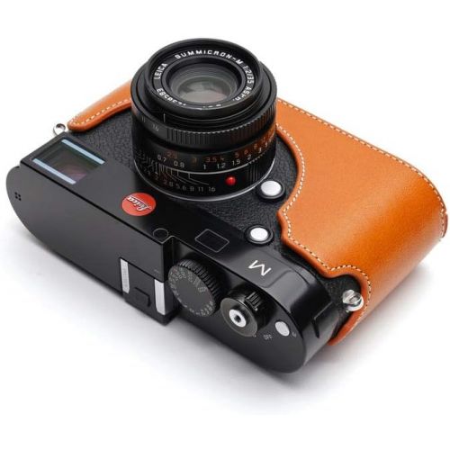  TP Original Handmade Genuine Real Leather Half Camera Case Bag Cover for Leica M M240 M240-P M246 M-P MM MP M262 Sandy Brown Color