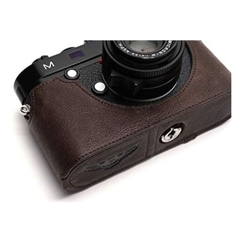  TP Original Handmade Genuine Real Leather Half Camera Case Bag Cover for Leica M M240 M240-P M246 M-P MM MP M262 Dark Brown Color
