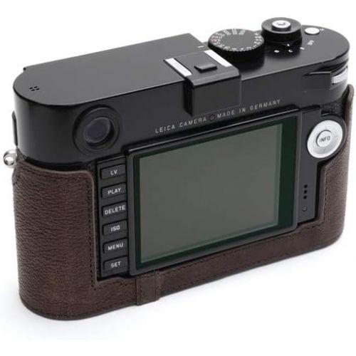 TP Original Handmade Genuine Real Leather Half Camera Case Bag Cover for Leica M M240 M240-P M246 M-P MM MP M262 Dark Brown Color
