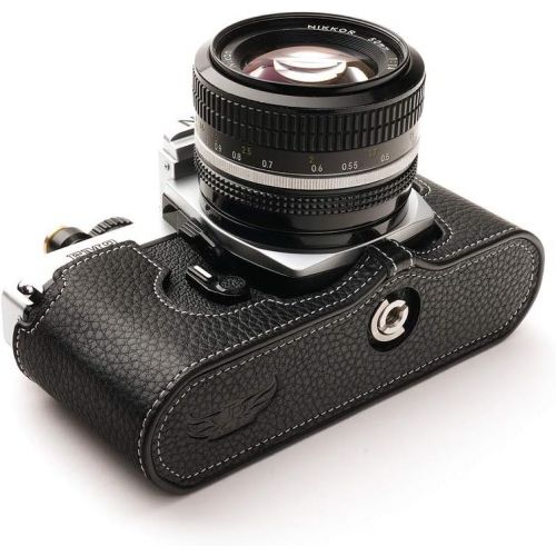  TP Original Handmade Genuine Real Leather Half Camera Case Bag Cover for Nikon FM2 FM FM2n FE FE2 Black Color