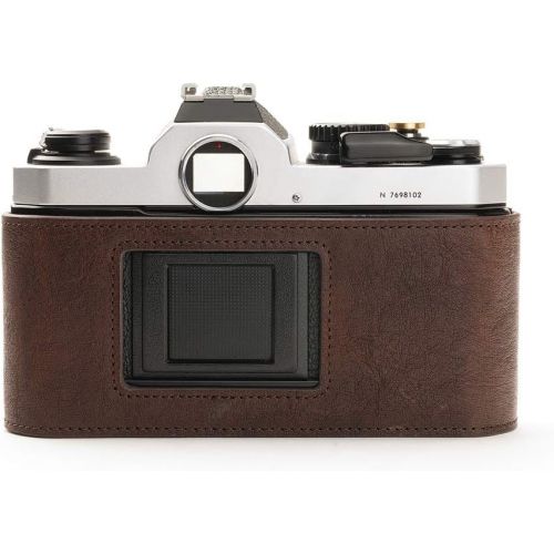  TP Original Handmade Genuine Real Leather Half Camera Case Bag Cover for Nikon FM2 FM FM2n FE FE2 Coffee Color