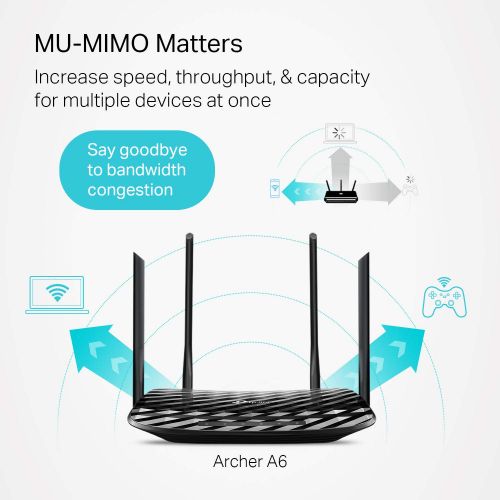  [아마존 핫딜]  [아마존핫딜]TP-LINK TP-Link AC1200 Smart WiFi Router - 5GHz Gigabit Dual Band MU-Mimo Wireless Internet Router, Long Range Coverage by 4 Antennas(Archer A6)