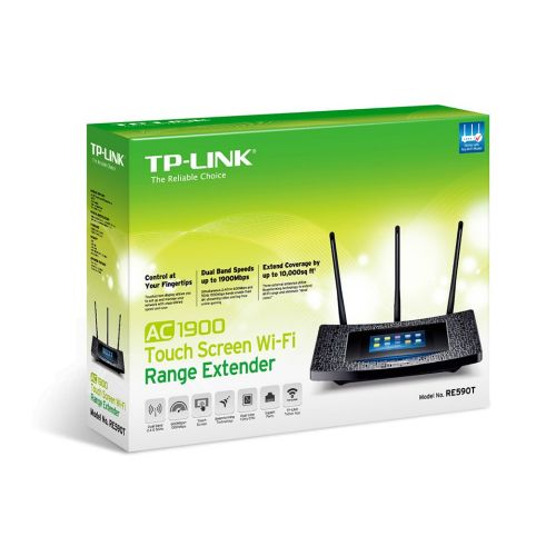  TP-LINK TP-Link AC1900 Desktop Wi-Fi Range Extender w Touchscreen Interface (RE590T)