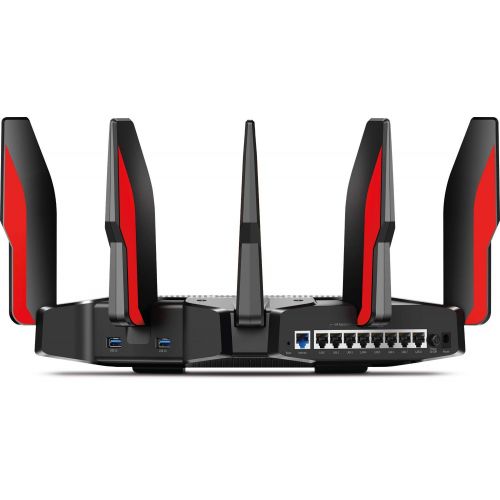  TP-LINK TP-Link AC5400 Tri Band Gaming Router  MU-MIMO, 1.8GHz Quad-Core 64-bit CPU, Game First Priority, Link Aggregation, 16GB Storage, Airtime Fairness, Secured Wifi, Works with Alexa