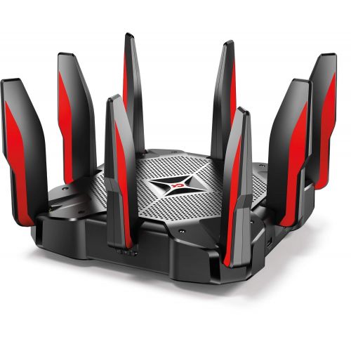  TP-LINK TP-Link AC5400 Tri Band Gaming Router  MU-MIMO, 1.8GHz Quad-Core 64-bit CPU, Game First Priority, Link Aggregation, 16GB Storage, Airtime Fairness, Secured Wifi, Works with Alexa