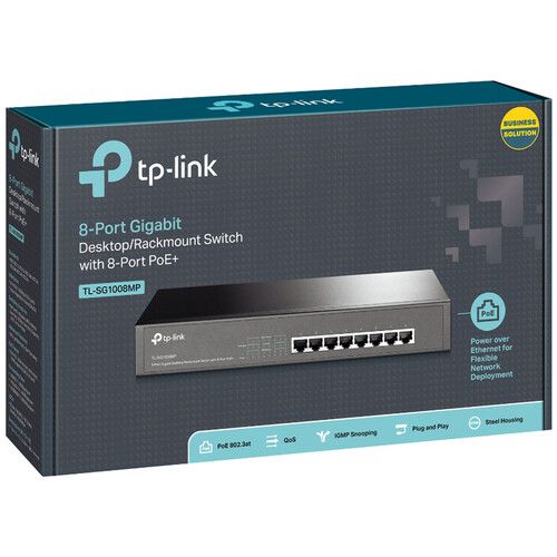  TP-Link TL-SG1008MP 8-Port Gigabit PoE+ Compliant Unmanaged Switch