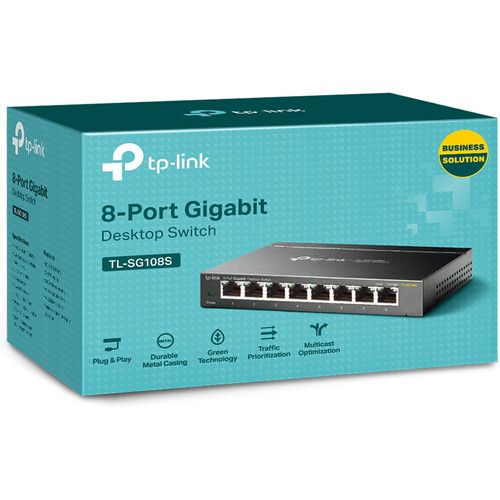  TP-Link TL-SG108S 8-Port Gigabit Unmanaged Network Switch