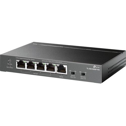  TP-Link TL-SG1005P-PD 5-Port Gigabit PoE+ Compliant Unmanaged Network Switch