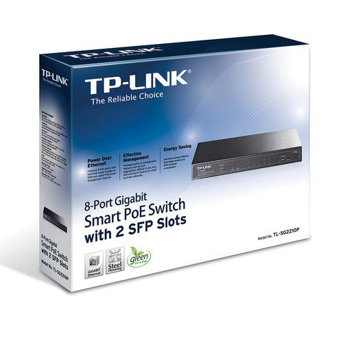  TP-Link TL-SG2210P 8-Port Gigabit PoE Smart Switch with 2 SFP Slots