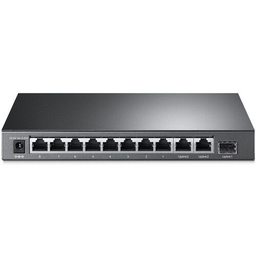  TP-Link TL-SL1311MP 8-Port 10/100 Mb/s + 2-Port Gigabit PoE+ Compliant Unmanaged Switch with SFP