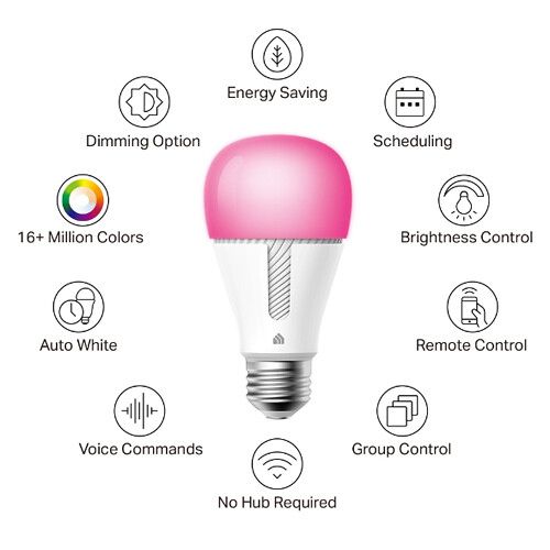  TP-Link KL135 Kasa Smart Wi-Fi Light Bulb (Multicolor)