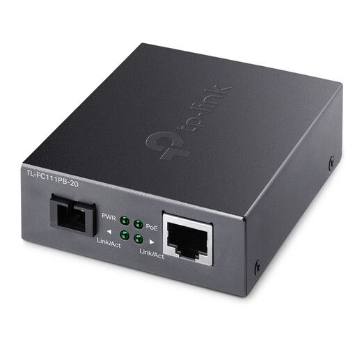  TP-Link TL-FC111PB-20 100 Mb/s WDM Media Converter with 1-Port PoE