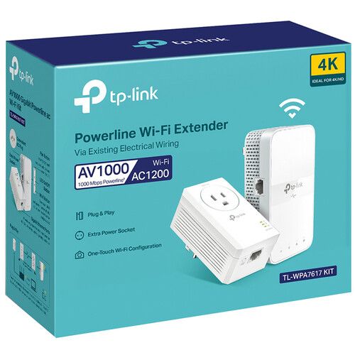  TP-Link TL-WPA7617 AV1000 Gigabit Passthrough Powerline & AC1200 Wi-Fi Kit