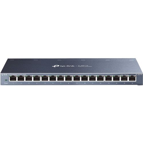  TP-Link TL-SG116 16-Port 10/100/1000 Mb/s Desktop Switch