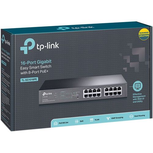  TP-Link TL-SG1016PE 16-Port Gigabit PoE+ Managed Switch