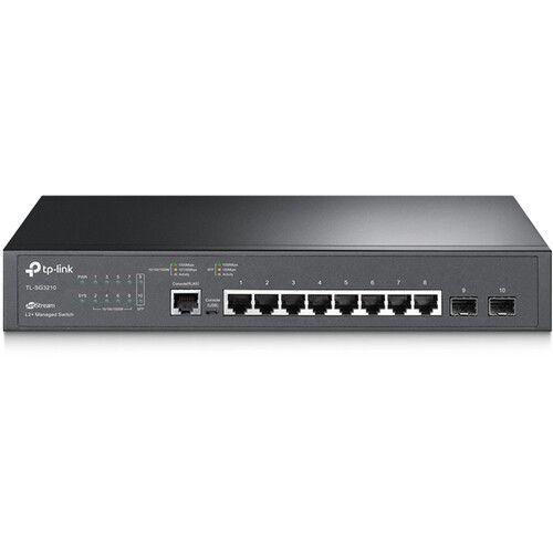  TP-Link JetStream TL-SG3210 V3 8-Port Gigabit Managed Network Switch with SFP