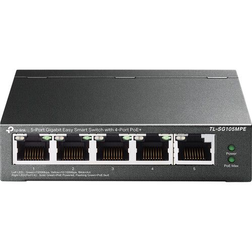  TP-Link TL-SG105MPE 5-Port Gigabit PoE+ Compliant Managed Switch