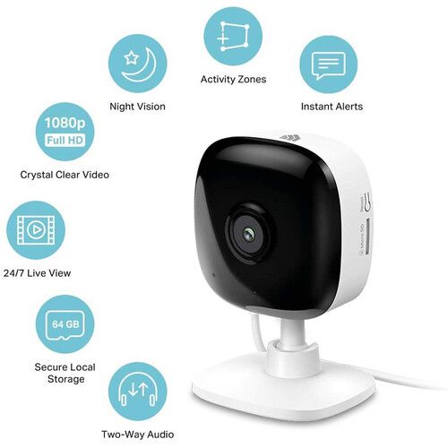  TP-Link EC60 Kasa Spot 1080p Wi-Fi Security Camera with Night Vision