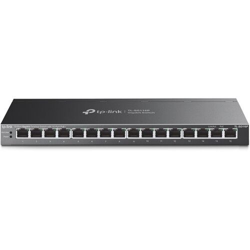  TP-Link TL-SG116P 16-Port Gigabit PoE+ Compliant Unmanaged Network Switch