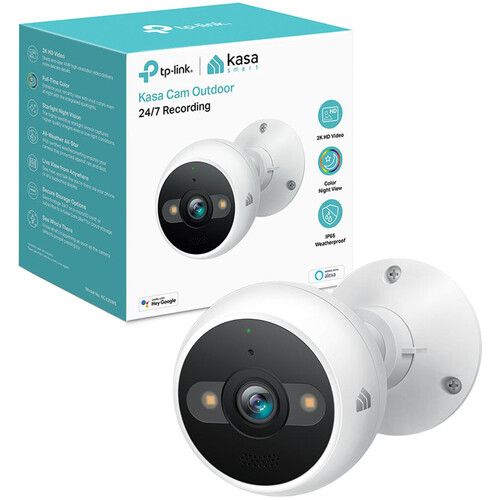  TP-Link KC420WS Kasa Cam Outdoor 4MP Wi-Fi Security Camera with KD110 Kasa Smart Doorbell