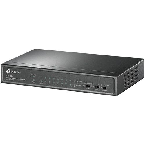  TP-Link TL-SF1009P 9-Port 10/100 Mb/s PoE+ Compliant Unmanaged Switch