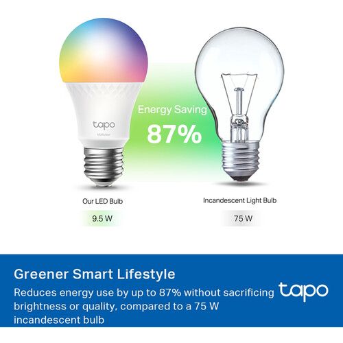  TP-Link Tapo L535E Smart Wi-Fi Light Bulb (Matter, 2-Pack)