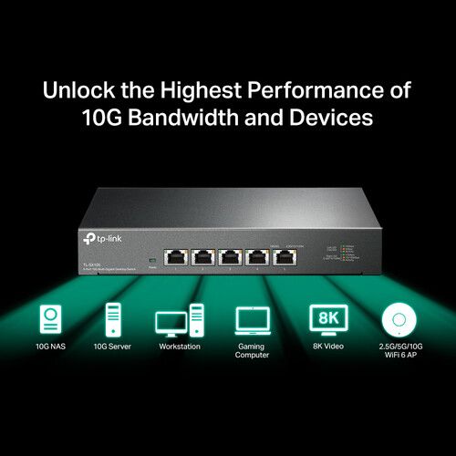  TP-Link TL-SX105 5-Port 10G Unmanaged Network Switch