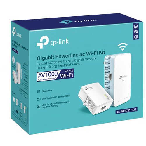  TP-Link TL-WPA7517 AV1000 Gigabit Powerline AC Wi-Fi Kit