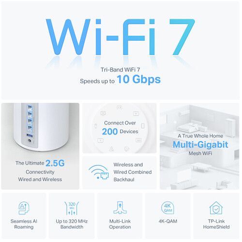  TP-Link Deco BE63 BE10000 Wireless Tri-Band 2.5G Whole Home Mesh Module