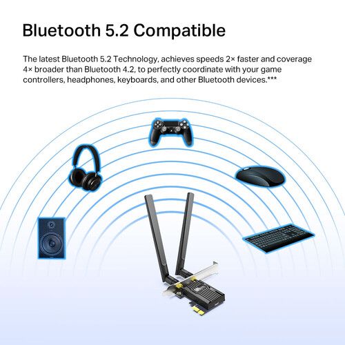  TP-Link Archer TX55E AX3000 Wi-Fi 6 & Bluetooth 5.2 PCIe Adapter