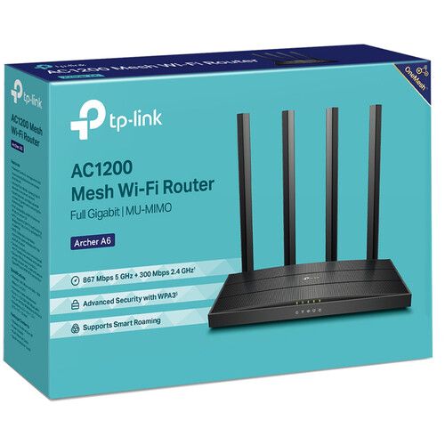  TP-Link Archer A6 AC1200 Wireless Dual-Band Gigabit Router