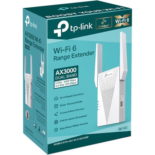  TP-Link RE715X AX3000 Dual-Band Mesh Wi-Fi Range Extender