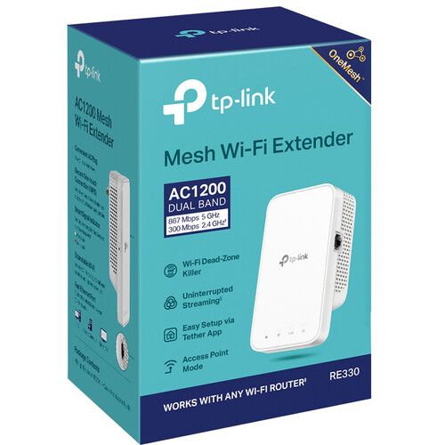  TP-Link RE330 AC1200 Wireless Dual-Band Mesh Wi-Fi Range Extender