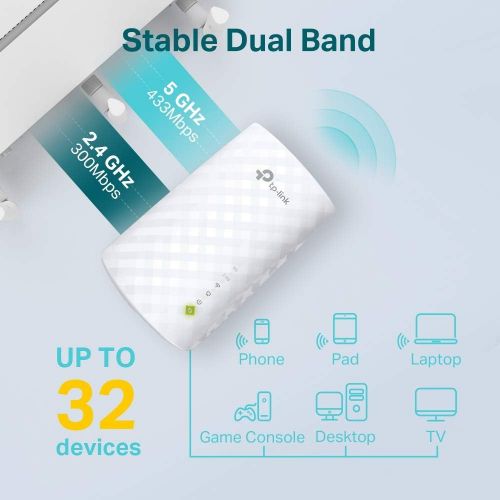  [아마존 핫딜]  [아마존핫딜]TP-LINK TP-Link | AC750 WiFi Range Extender - Dual Band Cloud App Control | 2019 Release | Up to 750Mbps | One Button Setup Repeater, Internet Range Booster, Access Point | Smart Home & Al