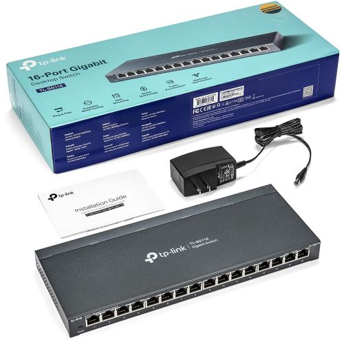  [아마존 핫딜]  [아마존핫딜]TP-LINK TP-Link 16 Port Switch Gigabit | Ethernet Network Switch | Shielded Ports | Fanless | Desktop | Sturdy Metal | Traffic Optimization | Unmanaged (TL-SG116)