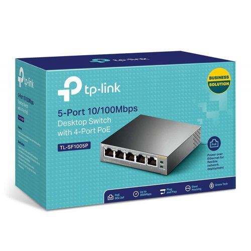  [아마존 핫딜] [아마존핫딜]TP-LINK TP-Link 5 Port PoE Switch | Fast Ethernet Unmanaged | 4 PoE Ports 57W | 802.3af Compliant | Shielded Ports | Plug and Play | Desktop| Metal (TL-SF1005P)