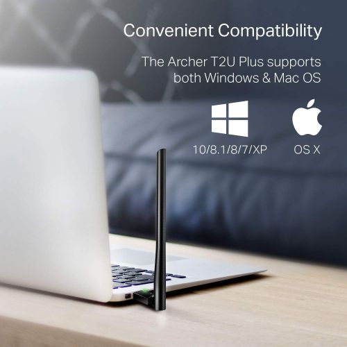  [아마존 핫딜]  [아마존핫딜]TP-Link Archer T2U Plus AC600 High Gain Dualband USB WLAN-Adapter mit 5dBi Antenne (bis zu 433 Mbit/s auf 5GHz und 200 Mbit/s auf 2,4GHz, Kompatibel mit Windows 10/8.1/8/7/XP und M