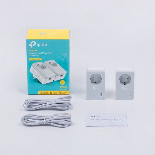  [아마존 핫딜]  [아마존핫딜]TP-Link TL-PA4010P KIT Powerline Passthrough Adapter (600Mbit/s Steckdose Powerline, 1x10/100Mbit/s-Ethernet-Port, Plug & Play, energiesparend, kompatibel zu allen gangigen Powerli