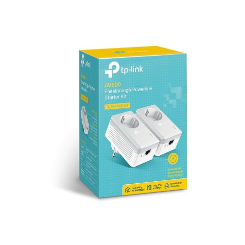  [아마존 핫딜]  [아마존핫딜]TP-Link TL-PA4010P KIT Powerline Passthrough Adapter (600Mbit/s Steckdose Powerline, 1x10/100Mbit/s-Ethernet-Port, Plug & Play, energiesparend, kompatibel zu allen gangigen Powerli