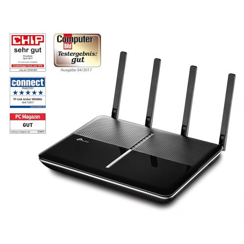  [아마존 핫딜]  [아마존핫딜]TP-Link Archer VR2800v AC2800 WLAN-Telefonie Modemrouter (VDSL/ADSL Modem, 2167 Mbit/s (5 GHz), 600 Mbit/s (2,4 GHz), komp. Telekom/Vodafone/O2, Mediaserver, nur fuer Deutschland)