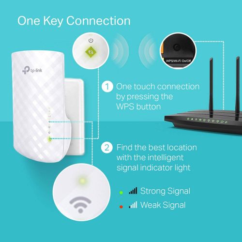  TP-Link AC750 WiFi Range Extender | Covers Up to 1500 Sq.ft and 32 Devices | Dual Band WiFi Repeater Up to 750Mbps | WiFi Booster to Extend Range of WiFi Internet Connection (RE220