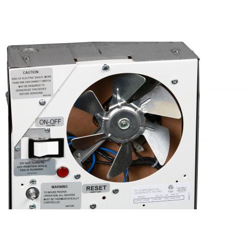  TPI H3052T2DWB Series 3000 Midsized Commercial Fan Forced Wall Heater with Tamperproof in-Built Double Pole Thermostat, 208240V 1PH 8.3A