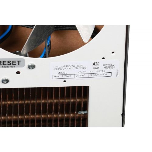  TPI E3055T2DWB Series 3000 Midsized Commercial Fan Forced Wall Heater, Multiple Wage, Double Pole Thermostat, 12.5 Amps, 3-58 Thickness