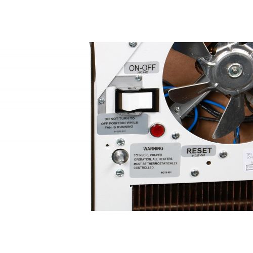  TPI E3055T2DWB Series 3000 Midsized Commercial Fan Forced Wall Heater, Multiple Wage, Double Pole Thermostat, 12.5 Amps, 3-58 Thickness