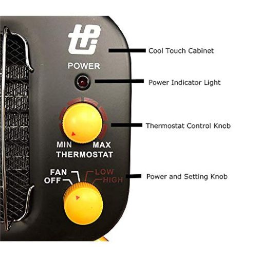  TPI Corporation 178TMC Fan Forced Portable Heater  Ceramic Heating Element, HighLow Fan  UL Listed Fan Heater. Space Heaters