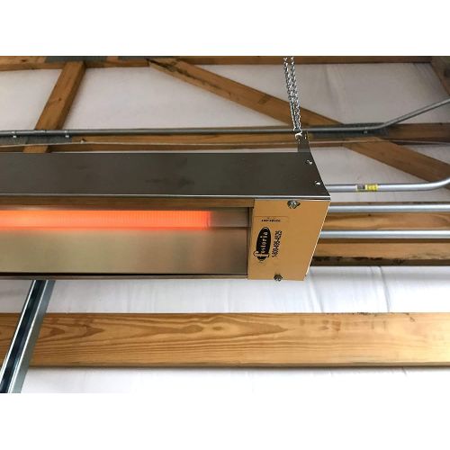  TPI Corporation OCH57-240V-SSE Fostoria Quartz Electric Infrared Heater ? Outdoor/Indoor Rated, Stainless Steel Housing, 3000W, 240V, Overhead Heating Equipment